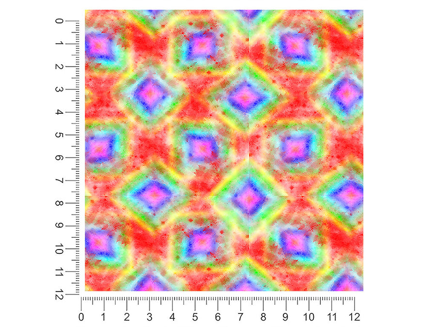 retro flashback tie dye 1ft x 1ft Craft Sheets