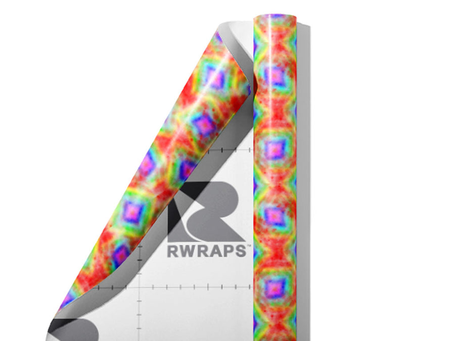 Retro Flashback Tie Dye Wrap Film Sheets~Rwraps Series 914 Retro Flashback Tie Dye Scrolled Sheet~3