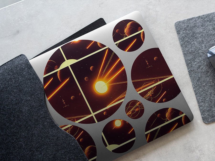retro universe science fiction DIY Laptop Stickers