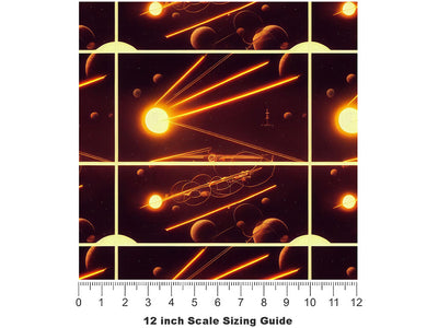 Retro Universe Science Fiction Vinyl Film Pattern Size 12 inch Scale~Rwraps Retro Universe Science Fiction Sizing Chart~2