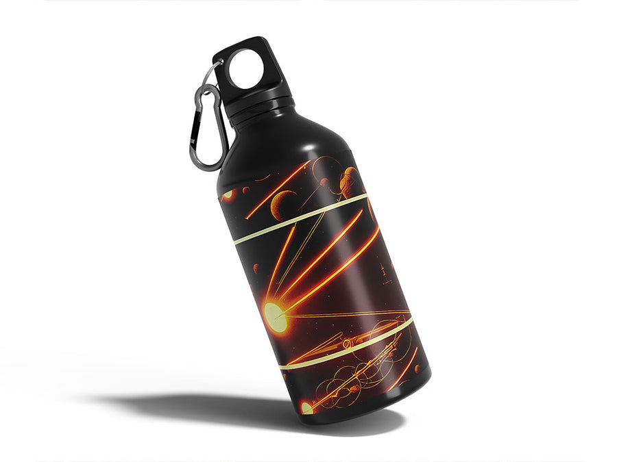 retro universe science fiction Water Bottle DIY Stickers