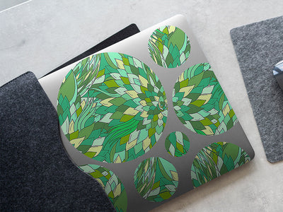 reverend green floral DIY Laptop Stickers