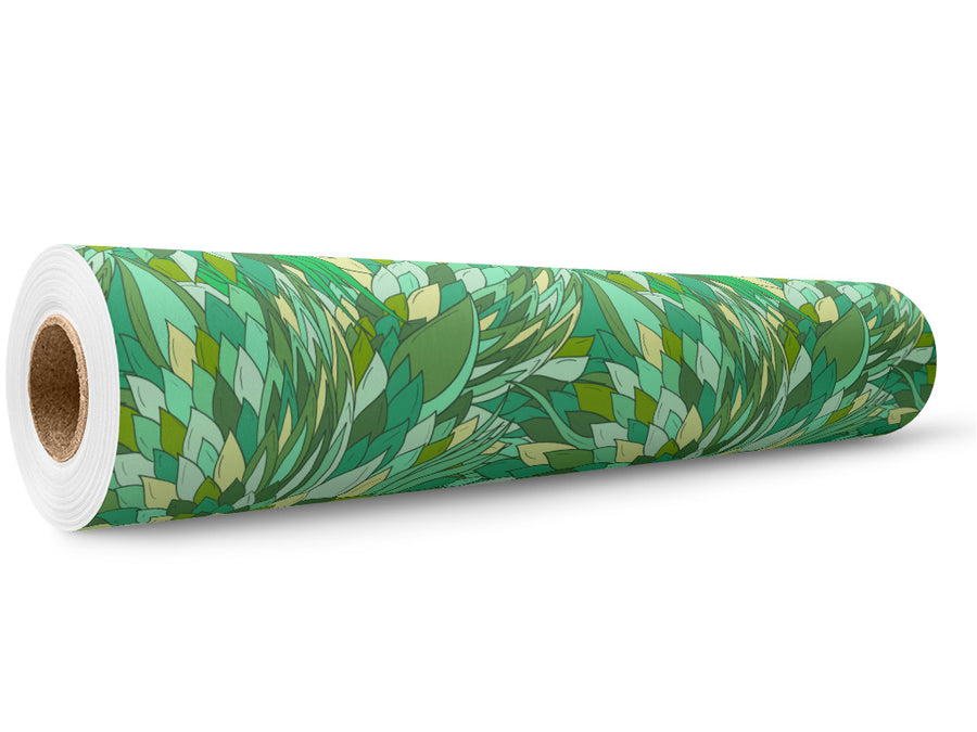 Reverend Green Floral Wrap Film Wholesale Roll~Rwraps Series 914 Digitally Printed Vinyl Roll~5