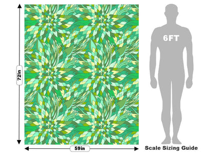 Reverend Green Floral Vehicle Wrap Scale~Rwraps Series 914 Reverend Green Floral Measurements~1