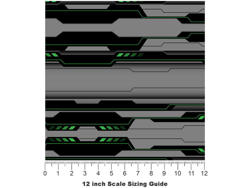 Rich Pine  Technology Vinyl Film Pattern Size 12 inch Scale~Rwraps Rich Pine  Technology Sizing Chart~3