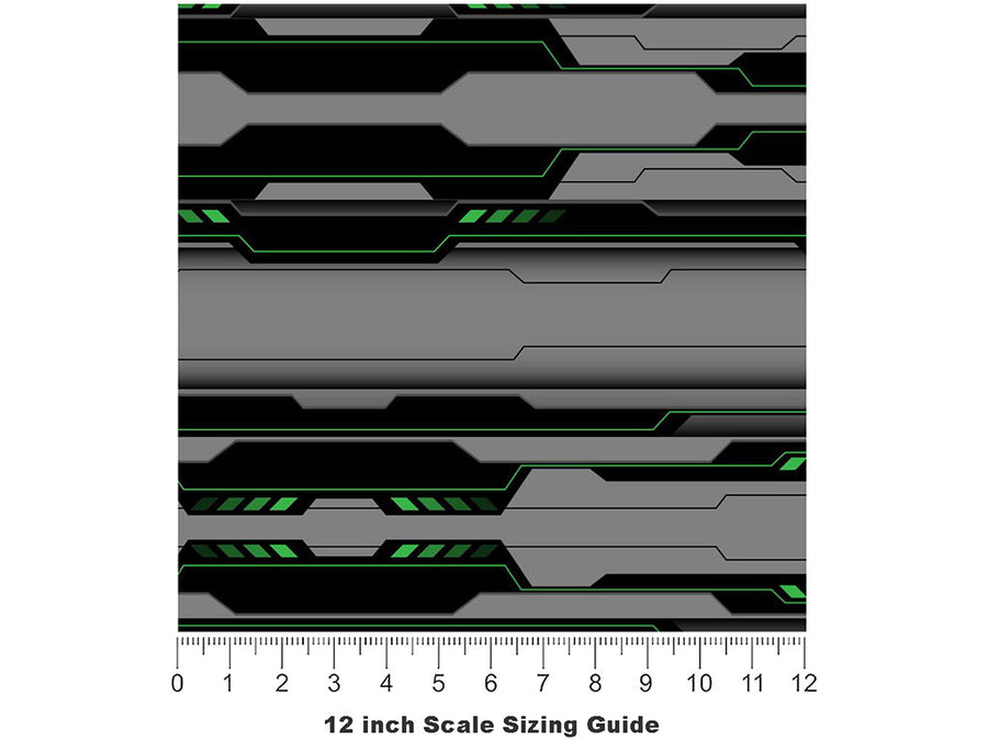 Rich Pine  Technology Vinyl Film Pattern Size 12 inch Scale~Rwraps Rich Pine  Technology Sizing Chart~3