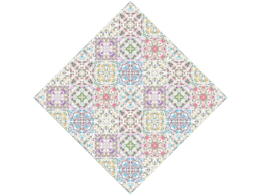 Rich Rainbow Tile Vinyl Wrap Pattern