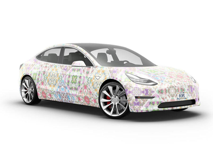 Rich Rainbow Tile Vehicle Vinyl Wrap