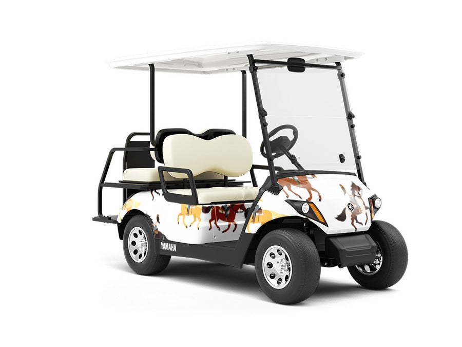 Ride Em Cowboy Wrapped Golf Cart