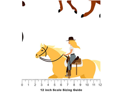Ride Em Cowboy Vinyl Film Pattern Size 12 inch Scale~Rwraps Ride Em Cowboy Sizing Chart~2