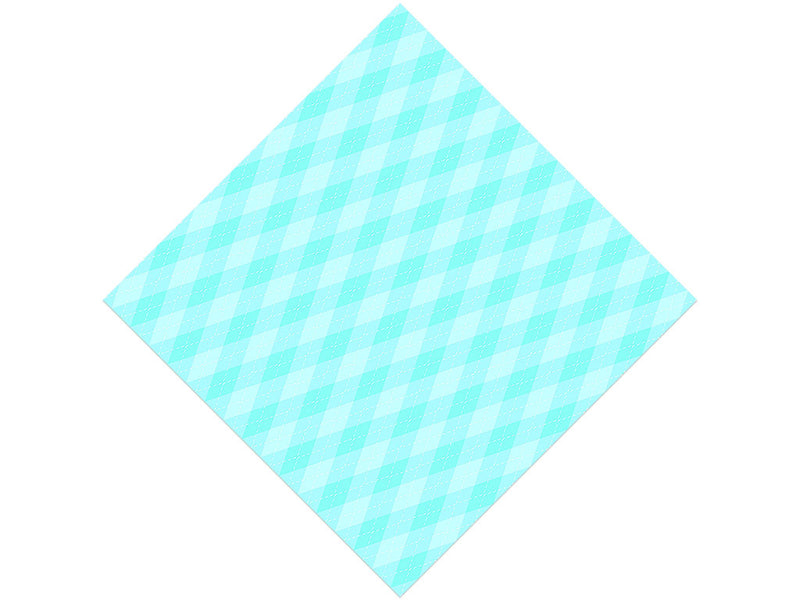 Rigid Aqua Argyle Vinyl Wrap Pattern