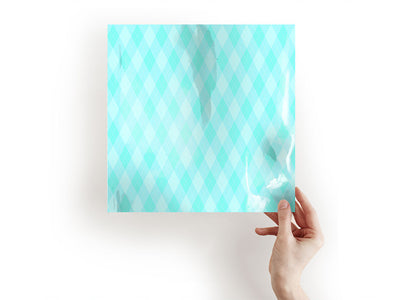 rigid aqua argyle Craft Sheets