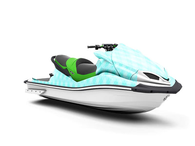 Rigid Aqua Argyle Jet Ski Vinyl Customized Wrap