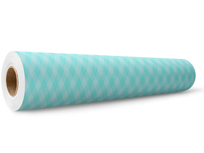 Rigid Aqua Argyle Wrap Film Wholesale Roll~Rwraps Series 914 Digitally Printed Vinyl Roll~5