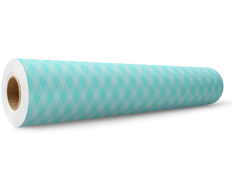 Rigid Aqua Argyle Wrap Film Wholesale Roll~Rwraps Series 914 Digitally Printed Vinyl Roll~5
