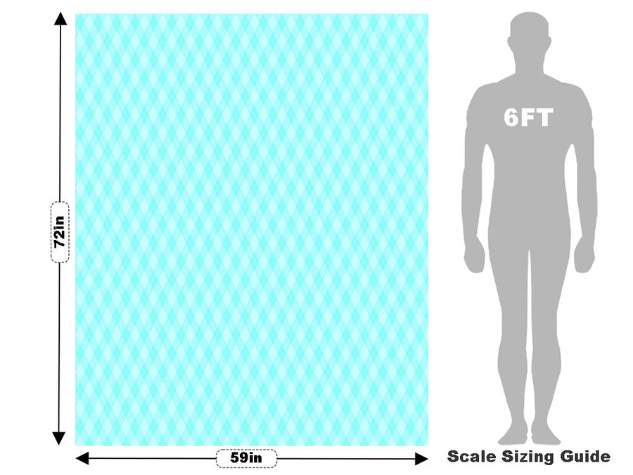 Rigid Aqua Argyle Vehicle Wrap Scale~Rwraps Series 914 Rigid Aqua Argyle Measurements~1