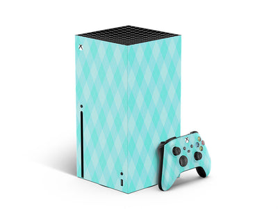 rigid aqua argyle XBOX DIY Decal