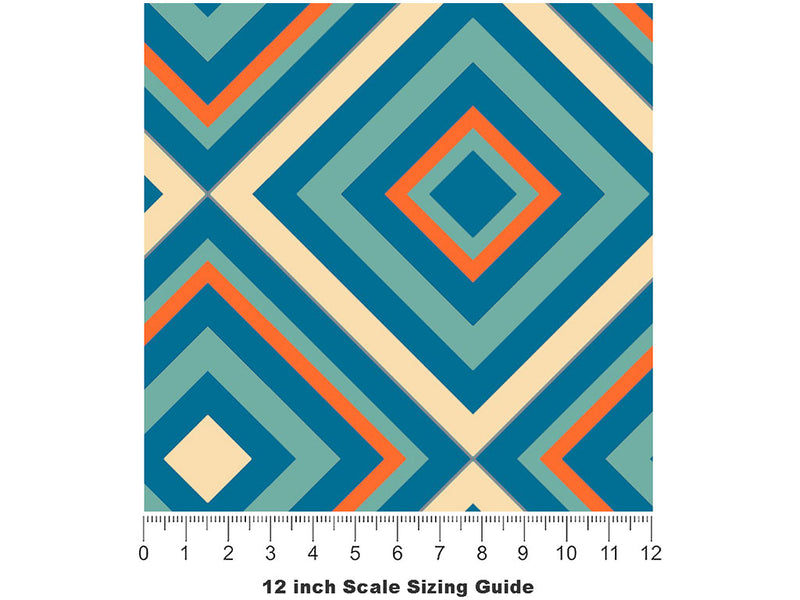 Ring My Bell Retro Vinyl Film Pattern Size 12 inch Scale~Rwraps Ring My Bell Retro Sizing Chart~2