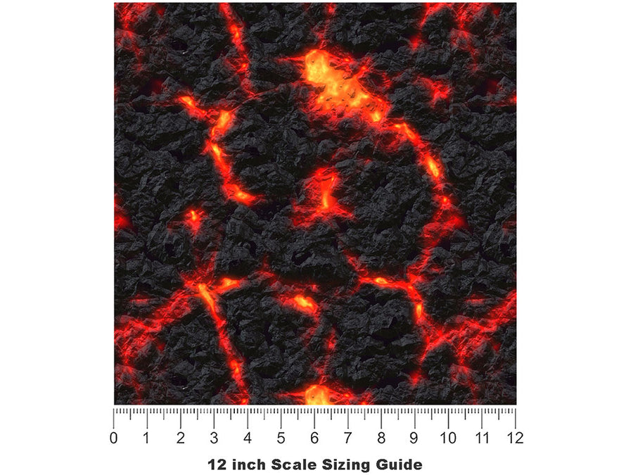 Ring of Fire Lava Vinyl Film Pattern Size 12 inch Scale~Rwraps Ring of Fire Lava Sizing Chart~2