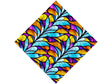 Rising Stalks Stained Glass Vinyl Wrap Pattern