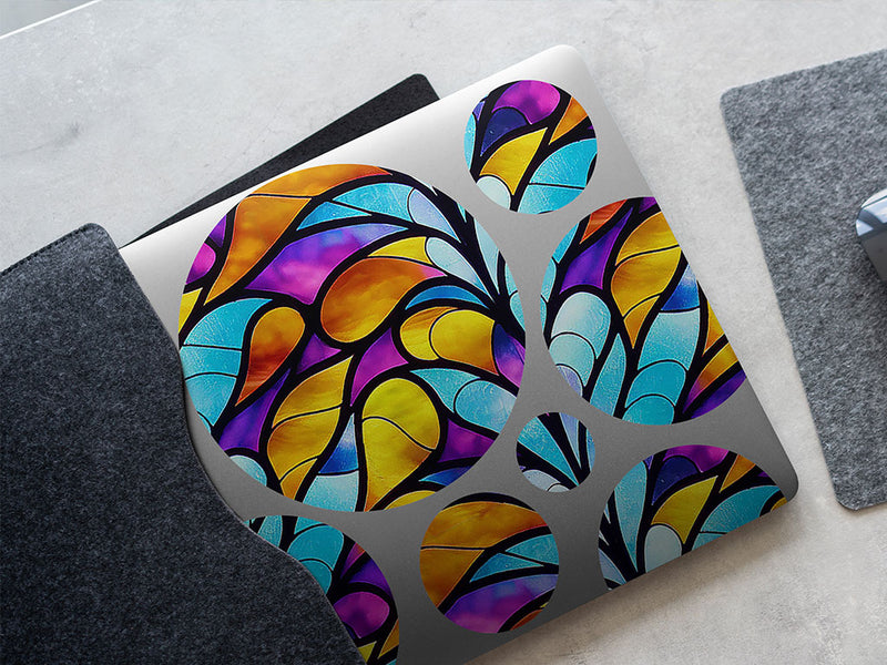 rising stalks stained glass DIY Laptop Stickers