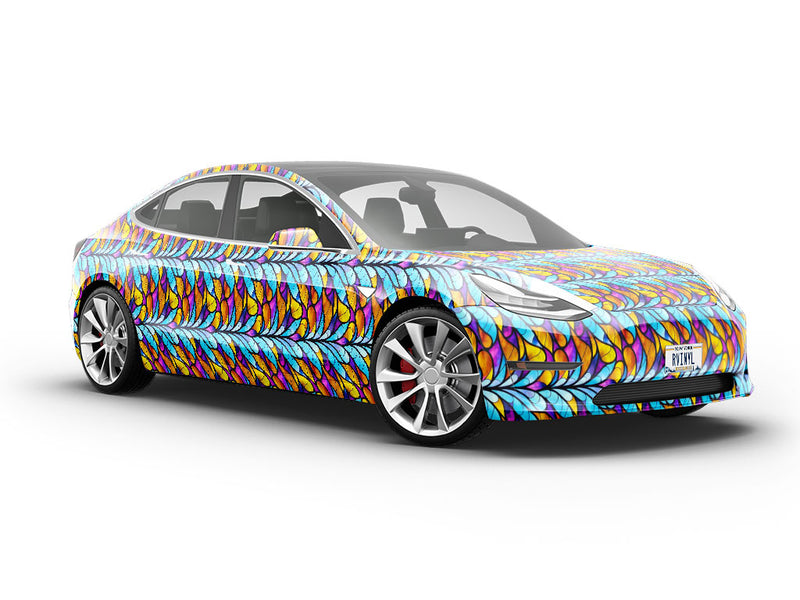 Rising Stalks Stained Glass Vehicle Vinyl Wrap