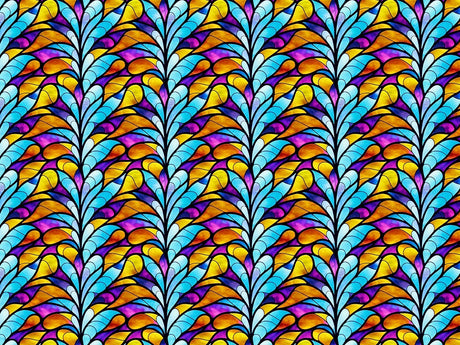 Rising Stalks Stained Glass Vinyl Wrap Pattern~Rwraps Series 914 Digitally Printed Vinyl Wrap~0