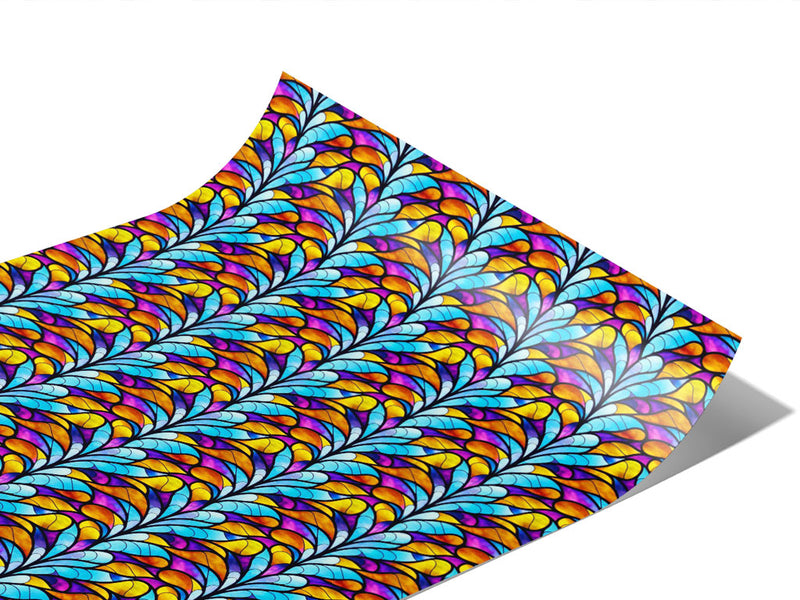Rising Stalks Stained Glass Vinyl Wraps~Rwraps Series 914 Digitally Printed Vinyl Wrap~0