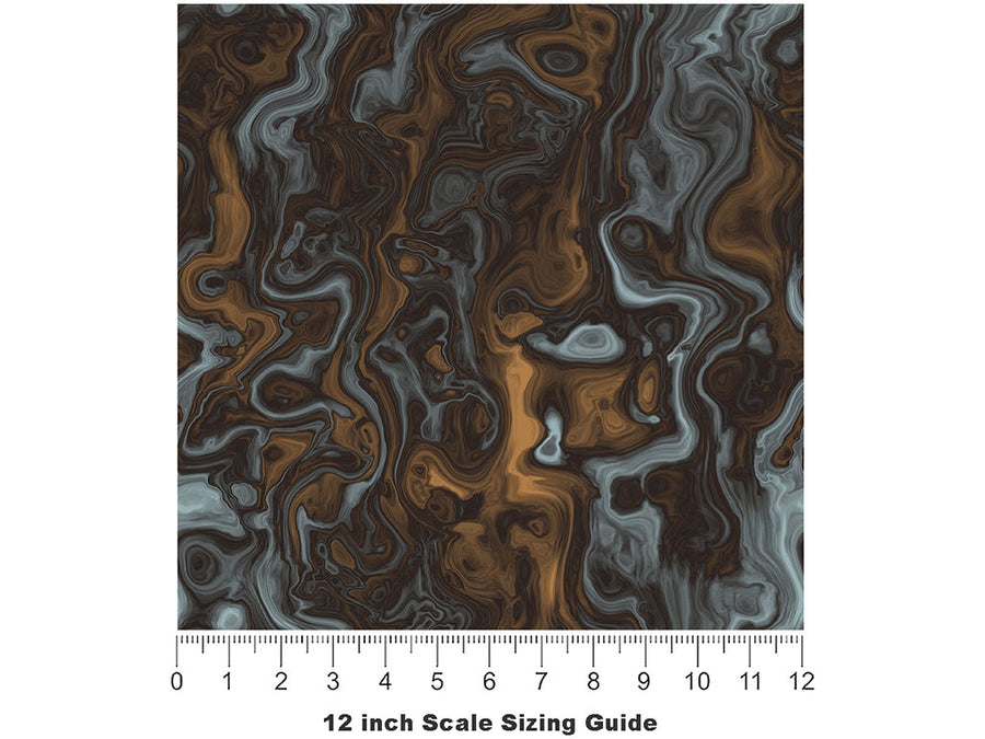 River Oil Epoxy-Resin Vinyl Film Pattern Size 12 inch Scale~Rwraps River Oil Epoxy-Resin Sizing Chart~3