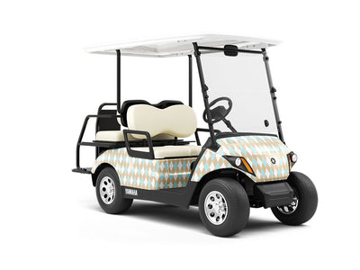 River Sandbank Argyle Wrapped Golf Cart
