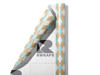 River Sandbank Argyle Wrap Film Sheets~Rwraps Series 914 River Sandbank Argyle Scrolled Sheet~3