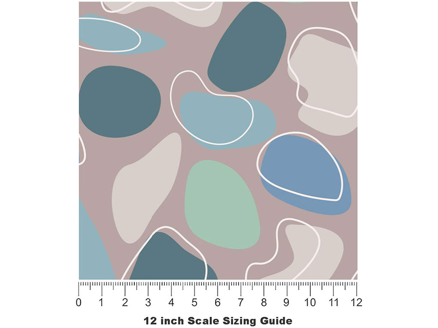 Riverbank  Cobblestone Vinyl Film Pattern Size 12 inch Scale~Rwraps Riverbank  Cobblestone Sizing Chart~3
