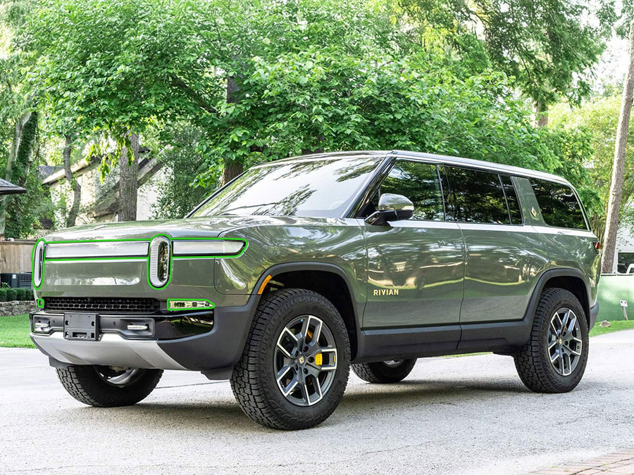 rivian r1s 2022-2025 Headlight Protection Installation Location