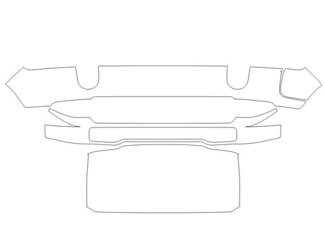 r1s 3M Clear Bra Bumper Precut PPF Diagram
