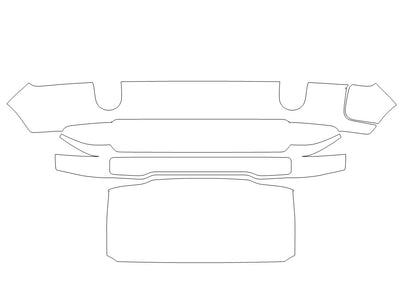 r1s Avery Dennison Clear Bra Bumper Precut PPF Diagram