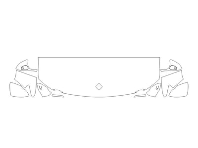 r1s 3M Clear Bra Hood Precut PPF Diagram