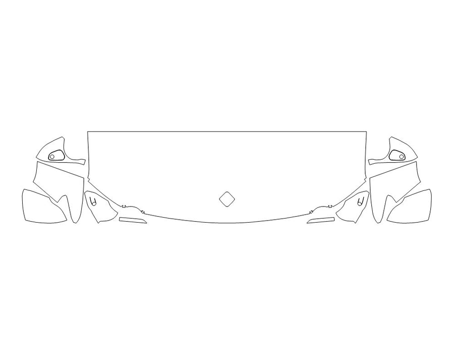 r1s 3M Clear Bra Hood Precut PPF Diagram