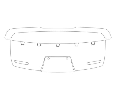r1s Avery Dennison Clear Bra Door Cup Precut PPF Diagram