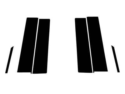 rivian r1t 2022-2024 Matte Black Pillar Trim Diagram
