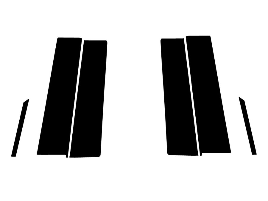 rivian r1t 2022-2024 Matte Black Pillar Trim Diagram