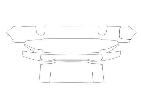 r1t Avery Dennison Clear Bra Bumper Precut PPF Diagram