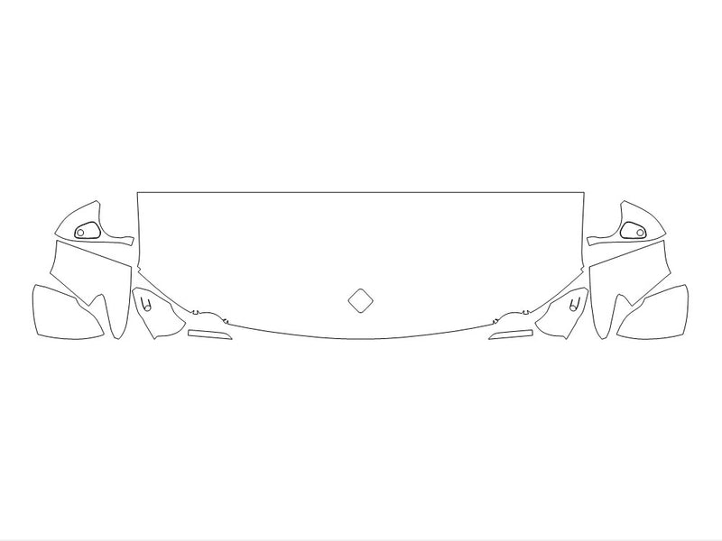 r1t Avery Dennison Clear Bra Hood Precut PPF Diagram