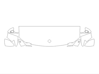 r1t Avery Dennison Clear Bra Hood Precut PPF Diagram