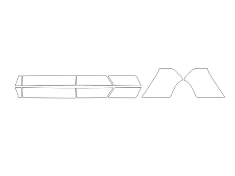 r1t 3M Clear Bra Door Cup Precut PPF Diagram