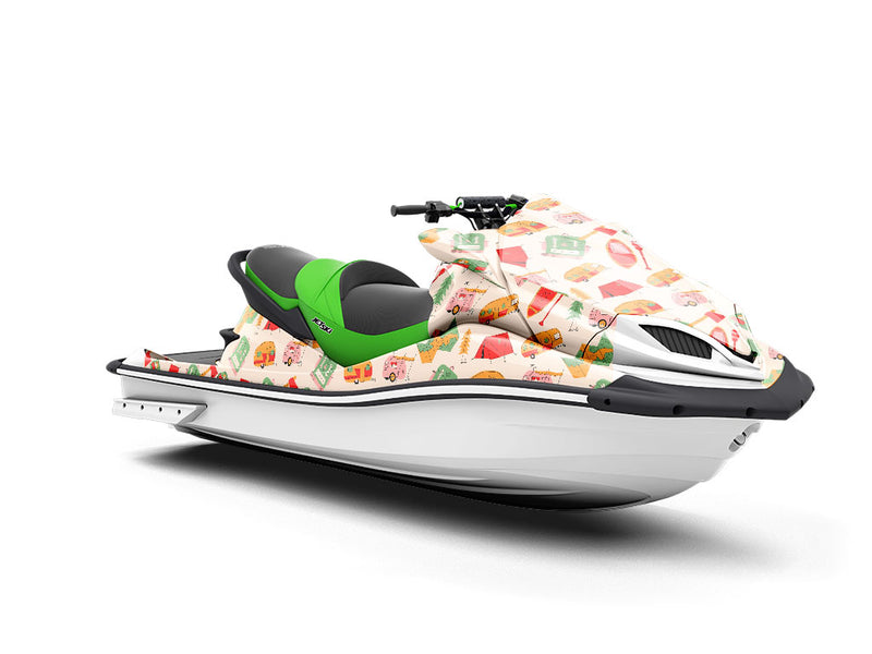 Road Trip Camping Jet Ski Vinyl Customized Wrap