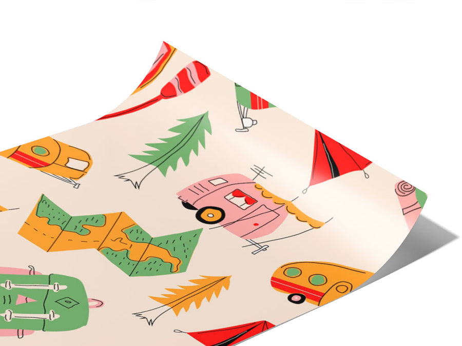 Road Trip Camping Vinyl Wraps~Rwraps Series 914 Digitally Printed Vinyl Wrap~0