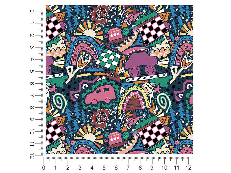 road trip mosaic 1ft x 1ft Craft Sheets