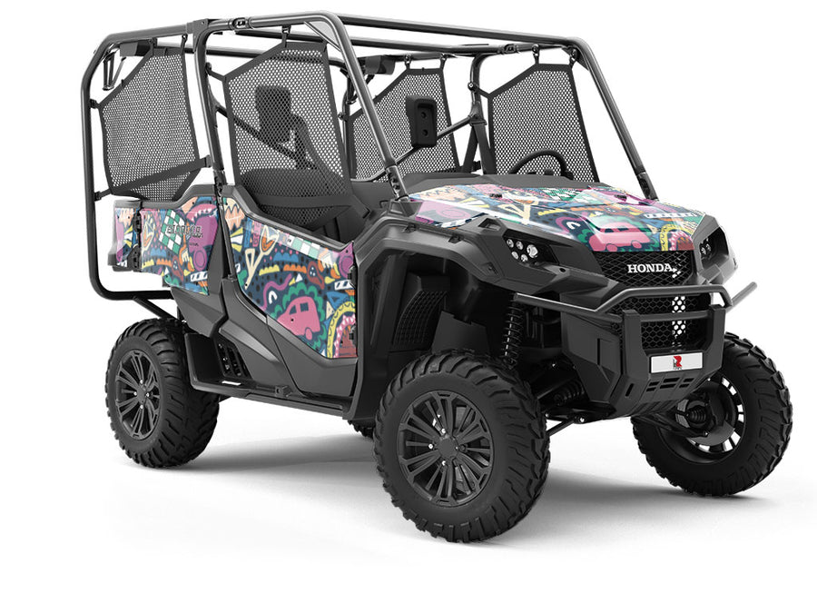 Road Trip Mosaic Utility Vehicle Vinyl Wrap