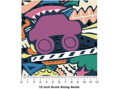 Road Trip Mosaic Vinyl Film Pattern Size 12 inch Scale~Rwraps Road Trip Mosaic Sizing Chart~2