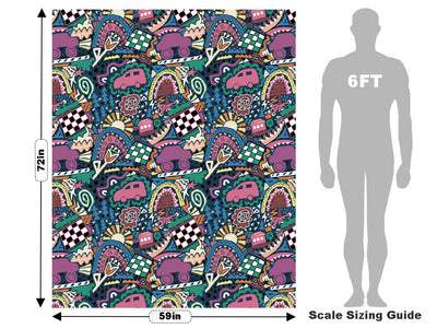 Road Trip Mosaic Vehicle Wrap Scale~Rwraps Series 914 Road Trip Mosaic Measurements~1